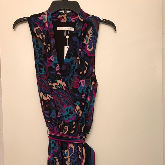 jumpsuit Trina Turk stretch material fit S/ M size - Picture 4 of 5
